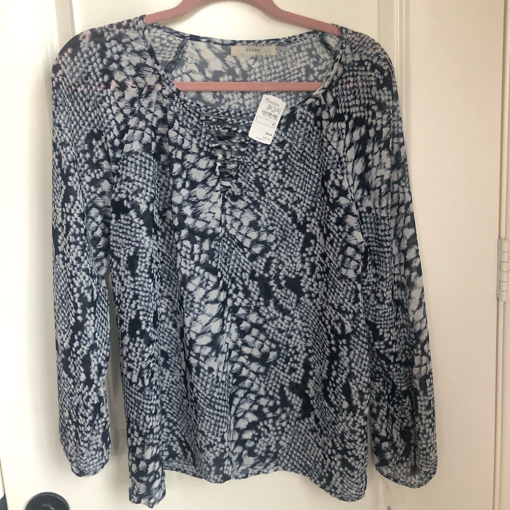 Neiman Marcus Animal Print Top NWT